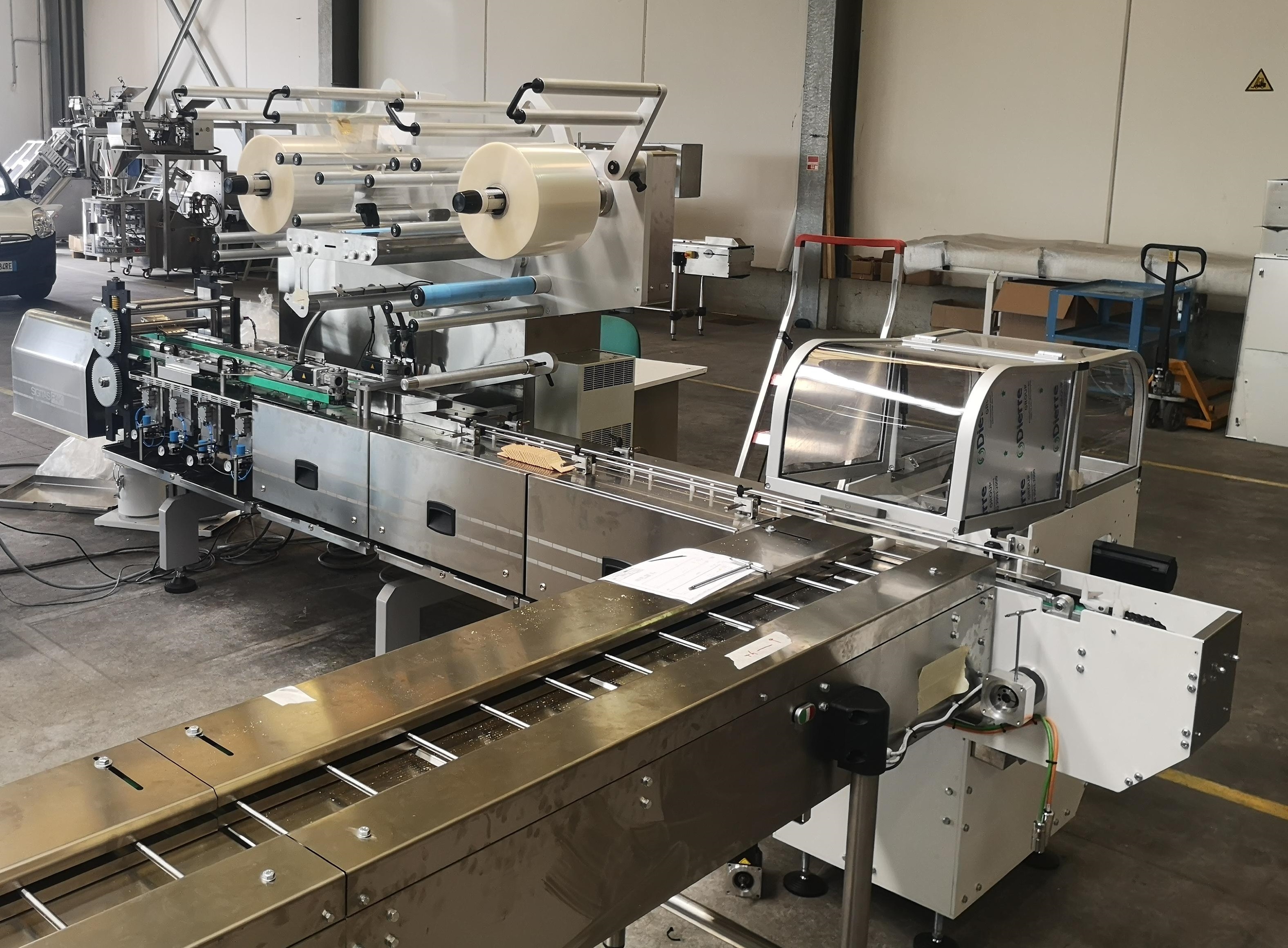NEW PACKAGING LINE FOR ON EDGE BISCUITS - AGROPRODMASH, MOSCOW, RUSSIA